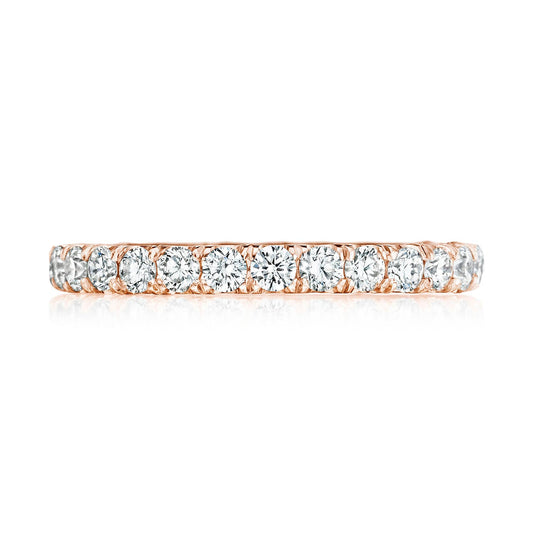 French Pavé Diamond Wedding Band - 2.5mm