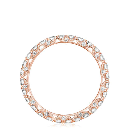 French Pavé Diamond Wedding Band - 2.5mm