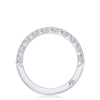 French Pavé Diamond Wedding Band - 2mm