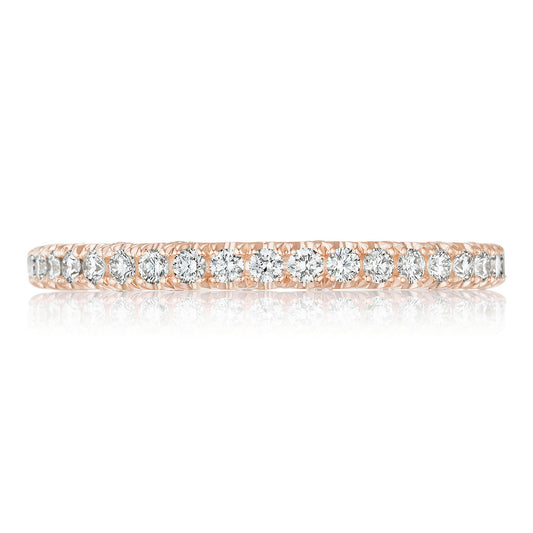 French Pavé Diamond Wedding Band - 2mm