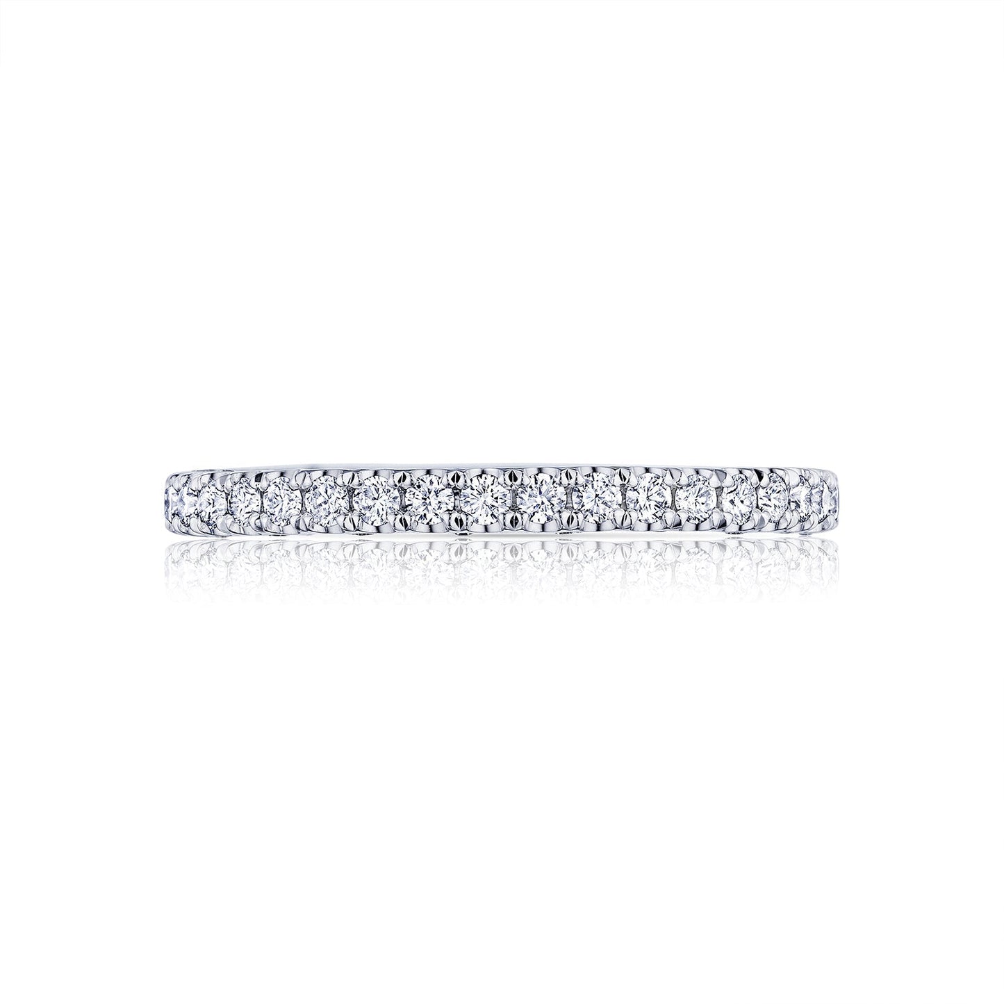 Tacori 18k White Gold Petite Crescent Diamond Wedding Band (0.55 CTW)