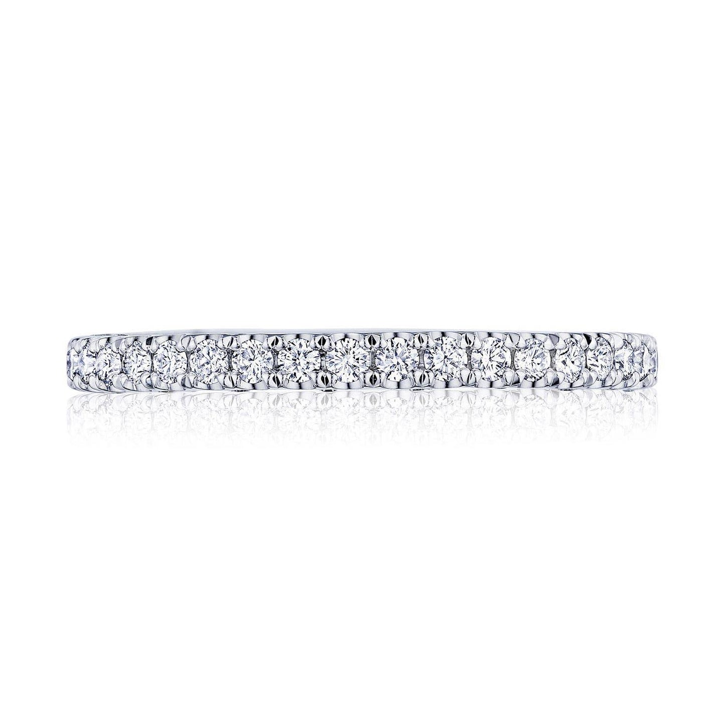 French Pavé Diamond Wedding Band - 2mm