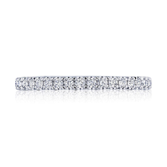 French Pavé Diamond Wedding Band - 2mm
