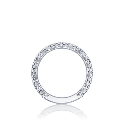 Tacori 18k White Gold Petite Crescent Diamond Wedding Band (0.55 CTW)