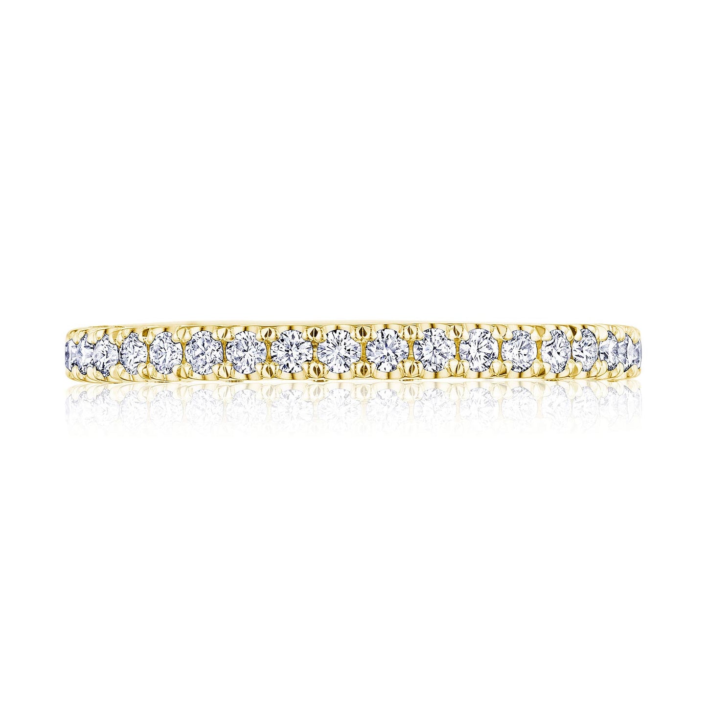 French Pavé Diamond Wedding Band - 2mm