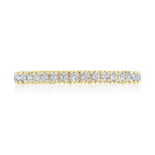 French Pavé Diamond Wedding Band - 2mm