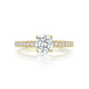 Tacori 18k Yellow Gold Petite Crescent Round Diamond Engagement Ring Setting (0.34 CTW)