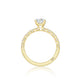 Tacori 18k Yellow Gold Petite Crescent Round Diamond Engagement Ring Setting (0.34 CTW)