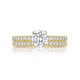 Tacori 18k Yellow Gold Petite Crescent Round Diamond Engagement Ring Setting (0.34 CTW)