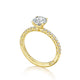 Tacori 18k Yellow Gold Petite Crescent Round Diamond Engagement Ring Setting (0.34 CTW)