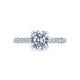Tacori 18k White Gold Petite Crescent Round Diamond Engagement Ring Setting (0.34 CTW)