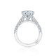 Tacori 18k White Gold Petite Crescent Round Diamond Engagement Ring Setting (0.67 CTW)