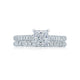 Tacori 18k White Gold Petite Crescent Princess Diamond Engagement Ring Setting (0.43 CTW)