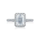 Tacori 18k White Gold Petite Crescent Engagement Ring Setting (0.55 CTW)