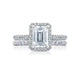 Tacori 18k White Gold Petite Crescent Engagement Ring Setting (0.55 CTW)