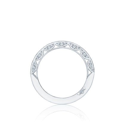 Tacori 18k White Gold Classic Crescent Diamond Wedding Band (0.47 CTW)