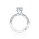 Tacori 18k White Gold Classic Crescent Engagement Ring Setting (0.41 CTW)