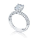 Tacori 18k White Gold Classic Crescent Engagement Ring Setting (0.41 CTW)