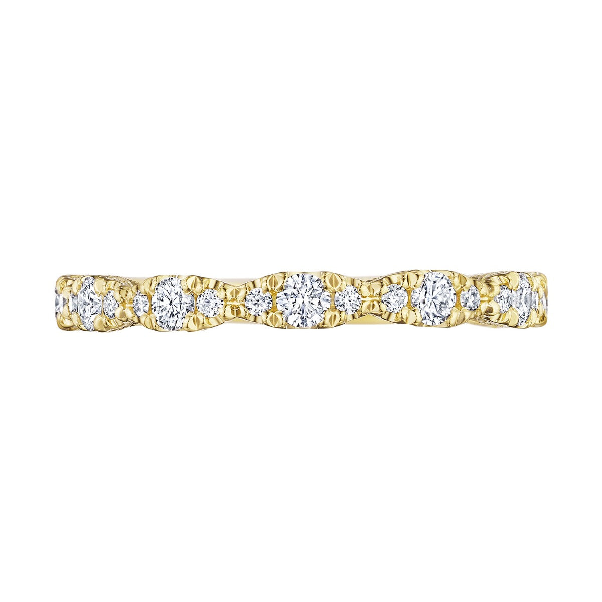 Marquise Shape Design Detail Wedding Band