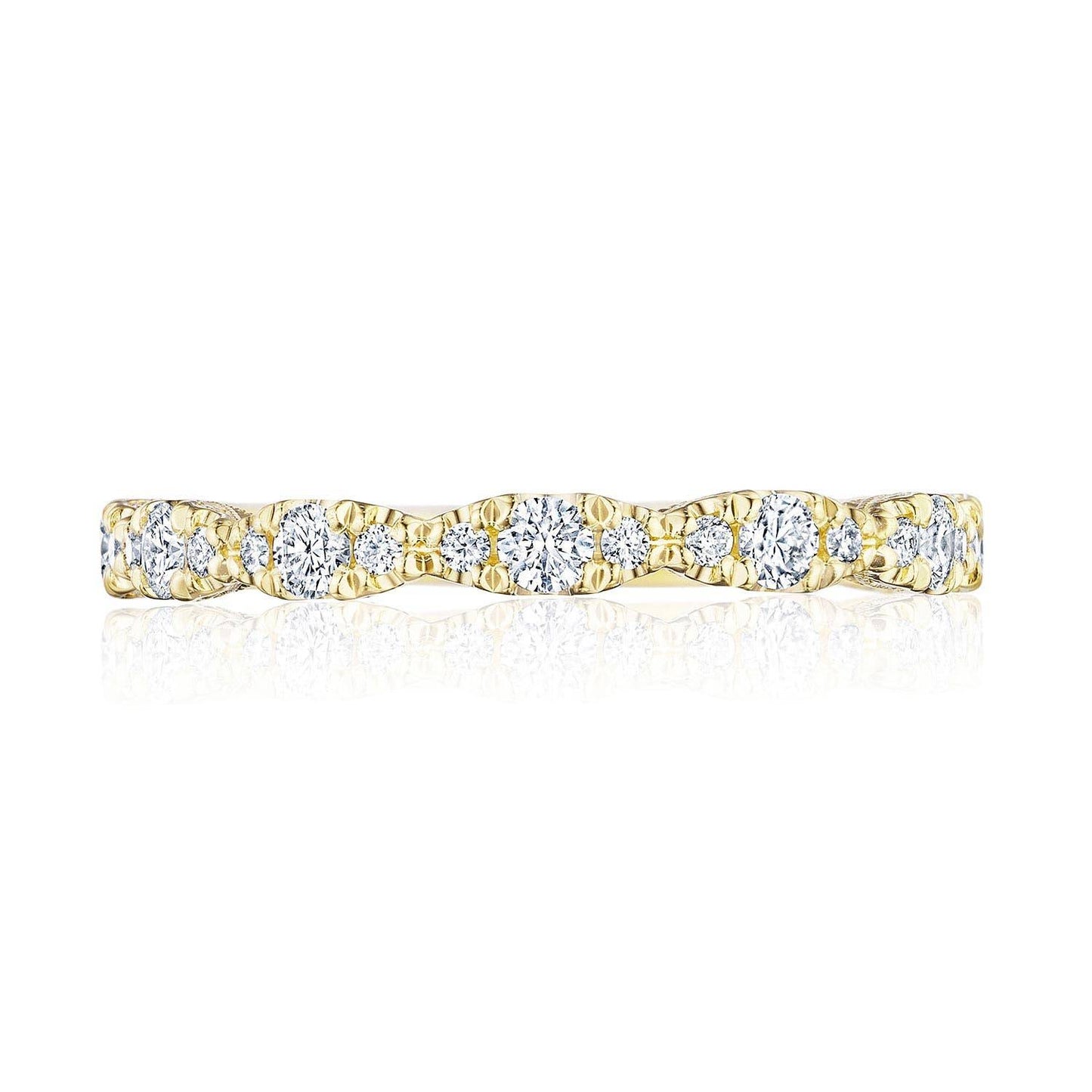 Marquise Shape Design Detail Wedding Band