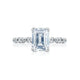 Tacori 18k White Gold Petite Crescent Engagement Ring Setting (0.39 CTW)