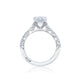Tacori 18k White Gold Petite Crescent Engagement Ring Setting (0.39 CTW)