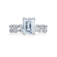 Tacori 18k White Gold Petite Crescent Engagement Ring Setting (0.39 CTW)