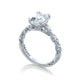 Tacori 18k White Gold Petite Crescent Engagement Ring Setting (0.39 CTW)