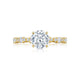 Tacori 18k Yellow Gold Petite Crescent Round Diamond Engagement Ring Setting (0.35 CTW)