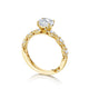 Tacori 18k Yellow Gold Petite Crescent Round Diamond Engagement Ring Setting (0.35 CTW)