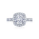 Tacori Platinum Petite Crescent Round Diamond Engagement Ring Setting (0.65 CTW)