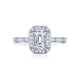 Tacori 18k White Gold Petite Crescent Engagement Ring Setting (0.56 CTW)