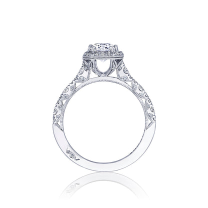 Tacori 18k White Gold Petite Crescent Engagement Ring Setting (0.56 CTW)