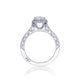 Tacori 18k White Gold Petite Crescent Engagement Ring Setting (0.56 CTW)