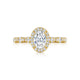 Tacori 18k Yellow Gold Petite Crescent Oval Diamond Engagement Ring Setting (0.5 CTW)