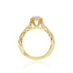 Tacori 18k Yellow Gold Petite Crescent Oval Diamond Engagement Ring Setting (0.5 CTW)