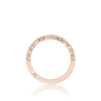 Tacori 18k Rose Gold Petite Crescent Diamond Wedding Band (0.24 CTW)