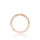 Tacori 18k Rose Gold Petite Crescent Diamond Wedding Band (0.24 CTW)