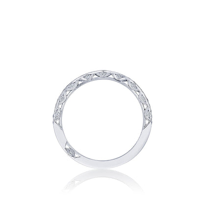 Tacori 18k White Gold Petite Crescent Diamond Wedding Band (0.2 CTW)