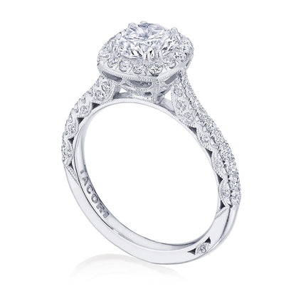 Round with Cushion Bloom Engagement Ring
