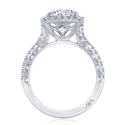 Round with Cushion Bloom Engagement Ring