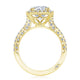 Round with Cushion Bloom Engagement Ring
