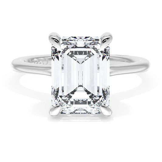 Emerald Solitaire Engagement Ring