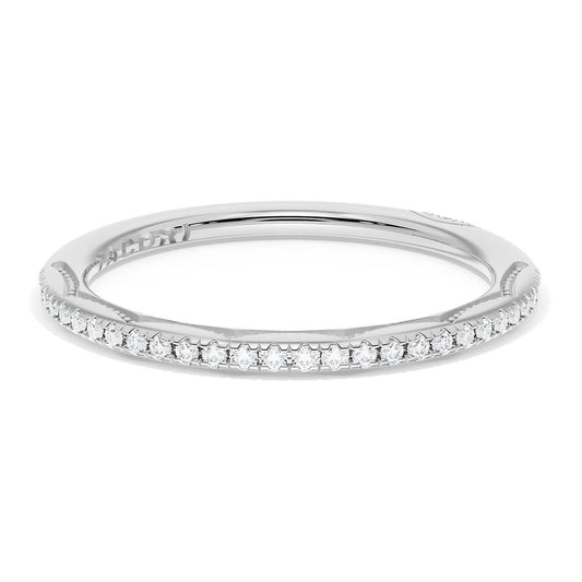 French Pavé Diamond Wedding Band, 1.70mm