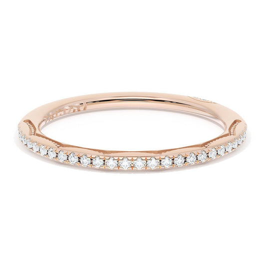French Pavé Diamond Wedding Band, 1.70mm