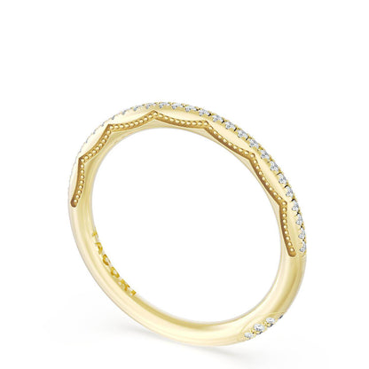 French Pavé Diamond Wedding Band, 1.70mm