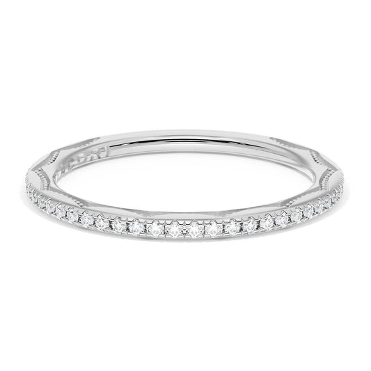 French Pavé Diamond Wedding Band, 1.70mm
