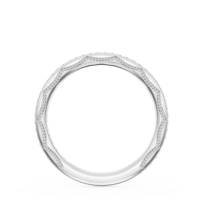 French Pavé Diamond Wedding Band, 1.70mm