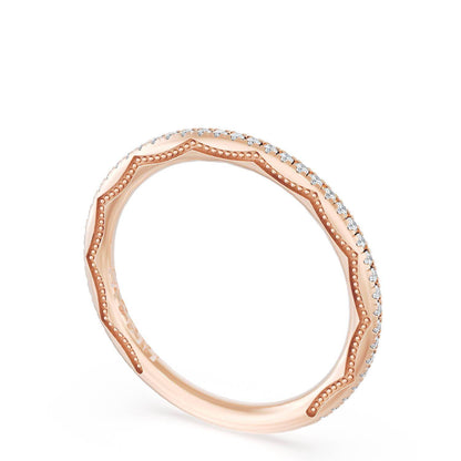 French Pavé Diamond Wedding Band, 1.70mm