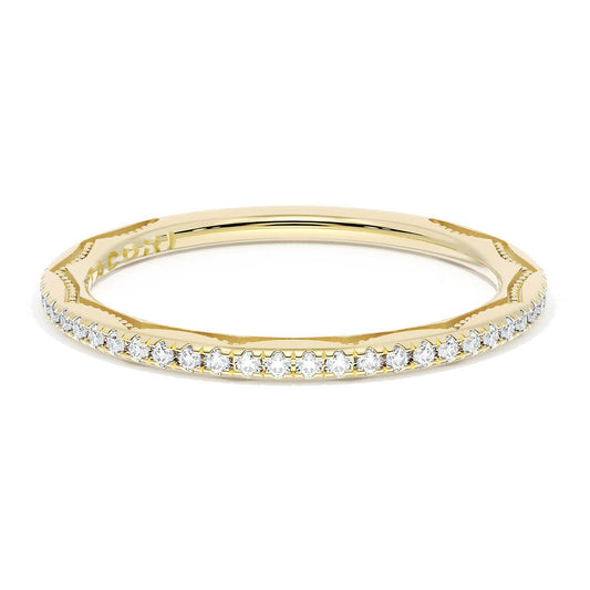 French Pavé Diamond Wedding Band, 1.70mm